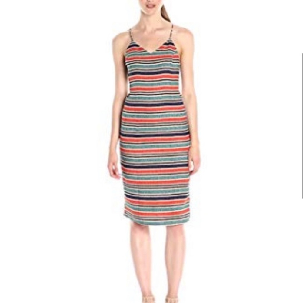 Anthropologie Moon River Striped Side Slit Dress